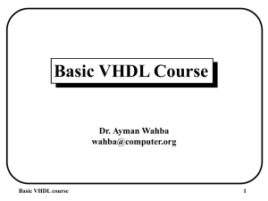 VHDL TUTOR