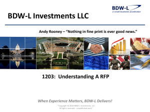 When Experience Matters, BDW-L Delivers!
