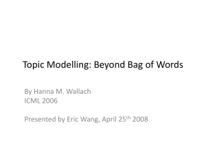 Topic Modelling: Beyond Bag of Words