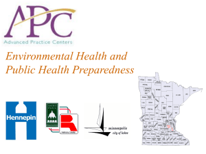 Environmental Health and Public Health Preparedness