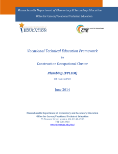 VTE Framework: Plumbing - Massachusetts Department of Education