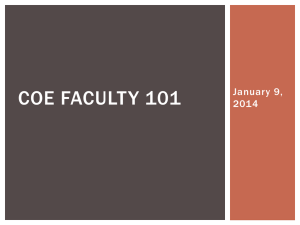 COE Faculty 101 - About Red | Research and Economic