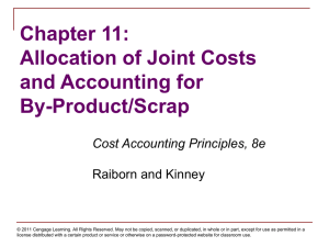 Allocation of Joint Costs and Accounting for By