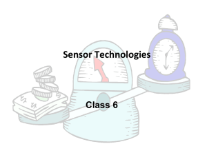 Class 7 - Sensor Technologies