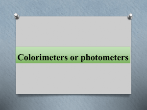 Colorimeters or photometers
