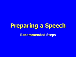 Preparing a Speech