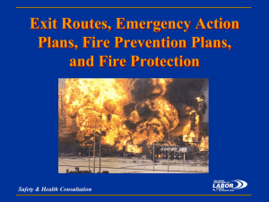 Exit Routes, Emergency Action Plans, Fire Prevention Plans, Fire