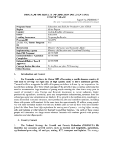 PROGRAM-FOR-RESULTS INFORMATION DOCUMENT (PID