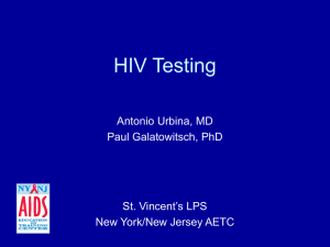 HIV Testing - Columbia University Medical Center