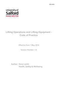 Lifting Operations and Lifting Equipment