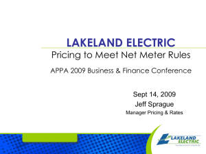 Pricing to Meet Net Meter Rules - American Public Power Association