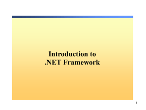 Module1: Overview of the .NET Platform