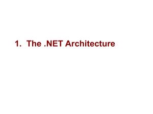 1. The .NET Architecture - Systems and Computer Engineering