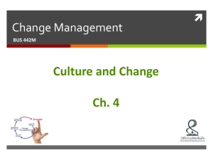 Ch 3: Organizational structure and change