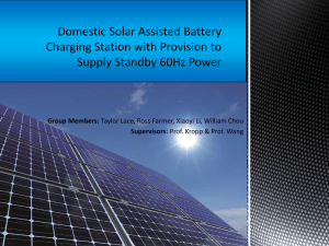 Domestic Solar Assisted Battery Charging Station with Provision to