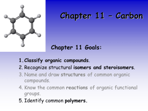 Chapter 11 – Carbon Chapter 11 Goals
