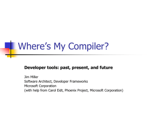 Where's My Compiler? - Columbia University