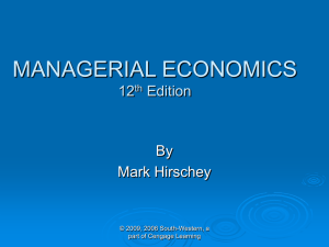 MANAGERIAL ECONOMICS 11th Edition