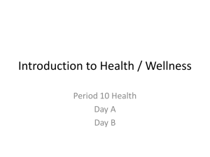 Introduction to Health