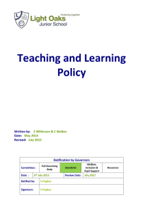 Teaching and Learning Policy