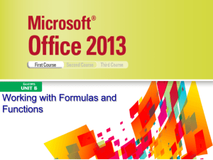 Excel 2013 Unit B