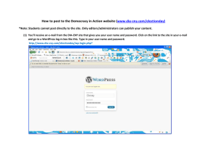 Posting to DIA CNY WordPress site instructions