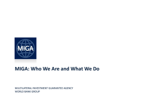 MIGA Overview: Insuring Investments