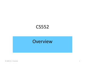 CS552 Overview - dforeman.cs.bingh