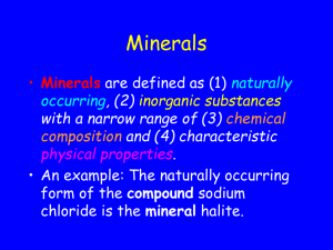 Review of Minerals