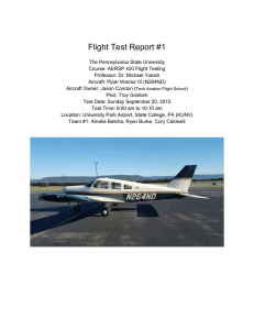 Flight Test Report #1
