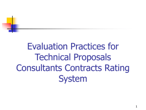 EVALUATION PRACTICES OF TECHNICAL PROPOSALS _