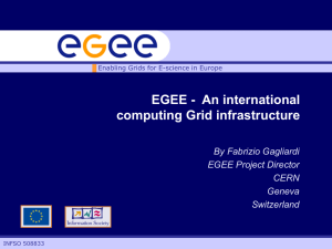 EGEE - An international Computing Grid infrastructure