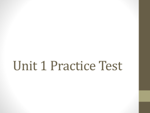 Unit 1 Practice Test