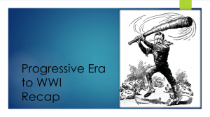 Progressivism to World War I PowerPoint