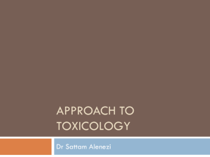 Approach to toxicology
