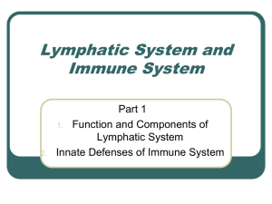 Lymphatic system and Body Defenses
