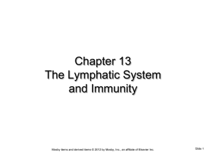 Chapter 13 The Lymphatic System and Immunity