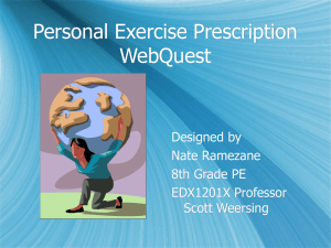 A Fitness Plan WebQuest!