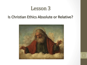 Christian Ethics Lesson 3 - mrslh Philosophy & Ethics