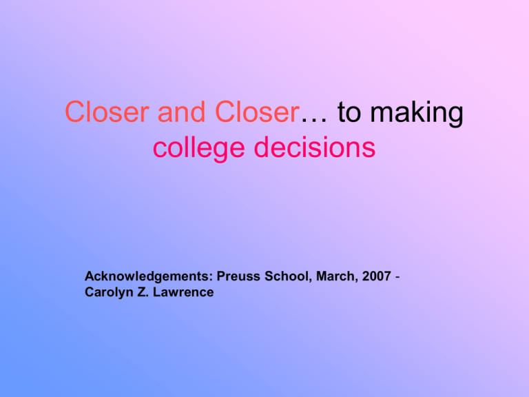 College Choice NEW 2014