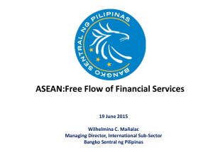 ASEAN:Free Flow of Financial Services