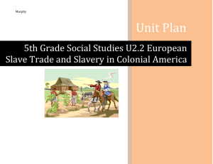 5th Grade Social Studies U2.2 European Slave Trade and Slavery in