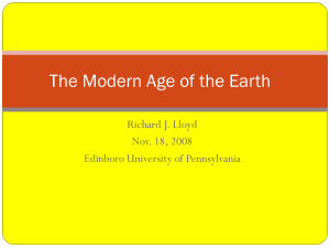 Age of the Earth - Edinboro University