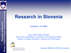 Research in Slovenia - Science and Technology Center in Ukraine
