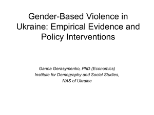 Gender Violence in Ukraine: Empirical Evidence and Political