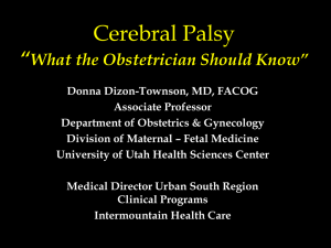 Cerebral Palsy - University of Utah