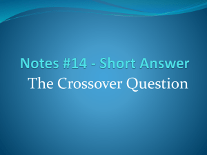 Notes #3 - Short Answer
