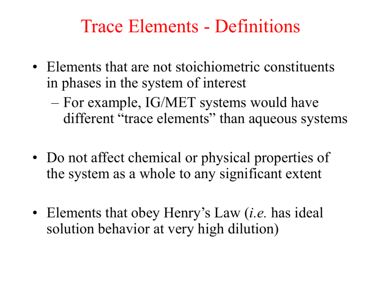 What Are The 13 Trace Elements