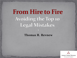 From Hire to Fire – Avoiding the Top 10 Legal Mistakes