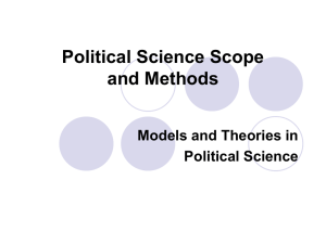 Political Science Scope and Methods